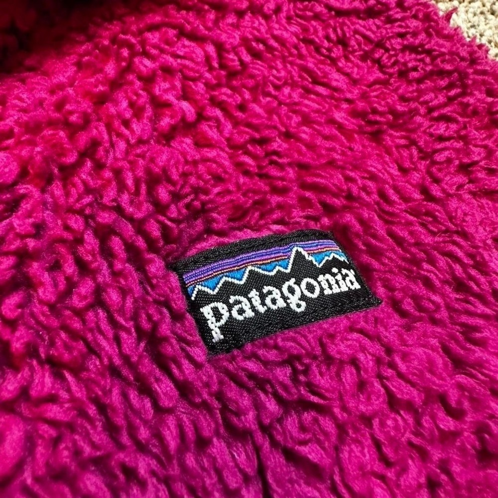 Patagonia Womens Los Gatos Fleece Vest Reversible Dark Pink Green Womens Medium - Picture 4 of 6